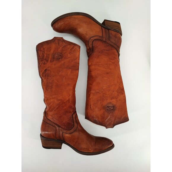 Frye Women's Brown Leather Tall Riding Boots Size 7B US - Picture 6 of 8